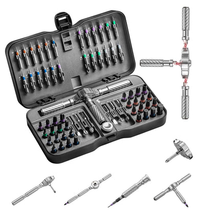 Selnivo® 24-in-1 T-Handle Ratchet Screwdriver Set – Magnetic Bit Kit with Storage Case