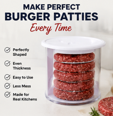 🍔Hamburger Patty Maker Tool for BBQ - Burger Shaper for Meat, Veggie Patties