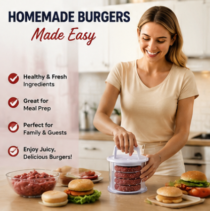 🍔Hamburger Patty Maker Tool for BBQ - Burger Shaper for Meat, Veggie Patties