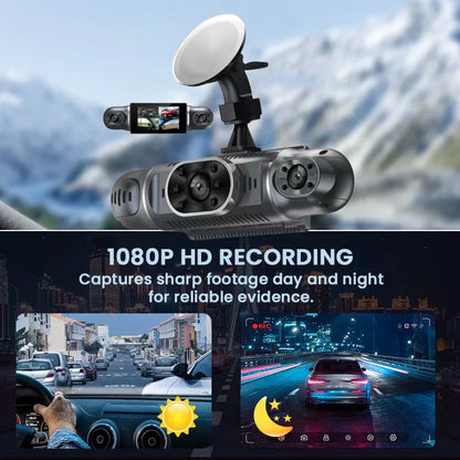 Protect Yourself with Video Evidence  4-Lens Dash Cam with Front, Rear & Side Coverage