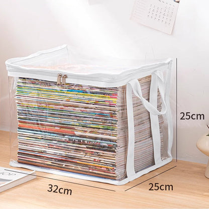 Portable Large Heavy-Duty Thick Plastic Clear Storage Box with Hinged Lid | Home, Travel & Camping